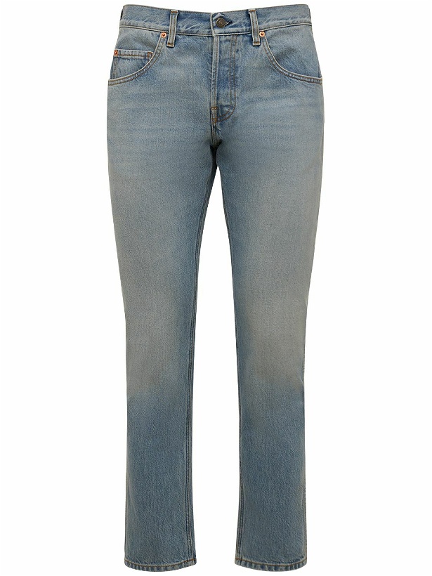 Photo: GUCCI - Tapered Cotton Denim Jeans