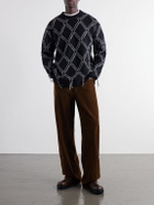 Junya Watanabe - Intarsia Wool-Blend Sweater - Black