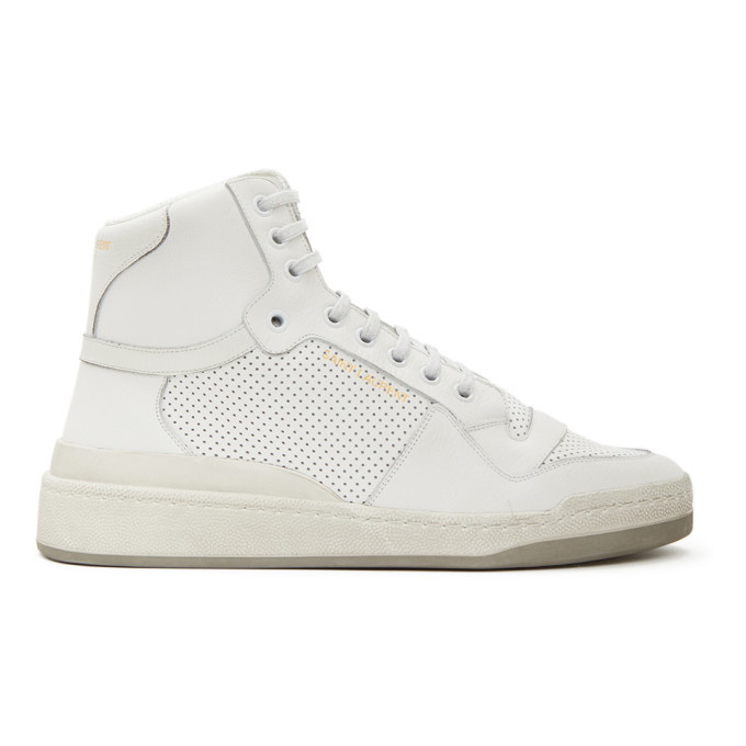 Photo: Saint Laurent Off-White Used-Look SL24 Sneakers