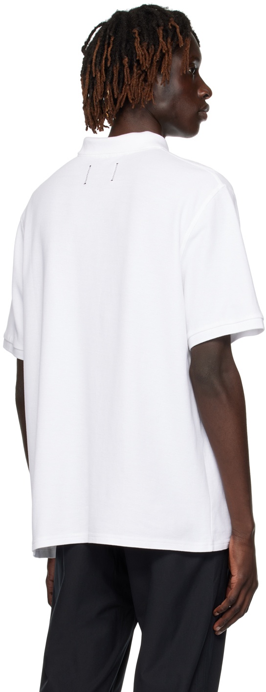 Reigning Champ White Two-Button Polo Reigning Champ