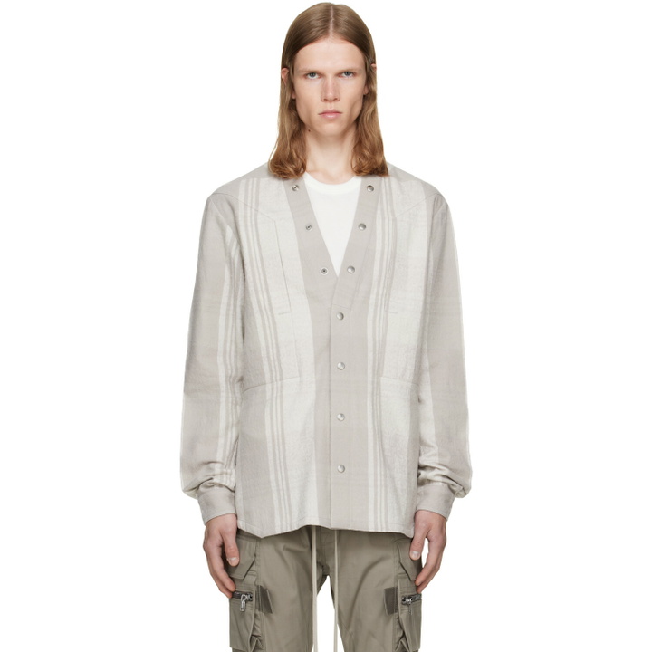 Photo: Rick Owens Gray Tower Larry Fogpocket Shirt