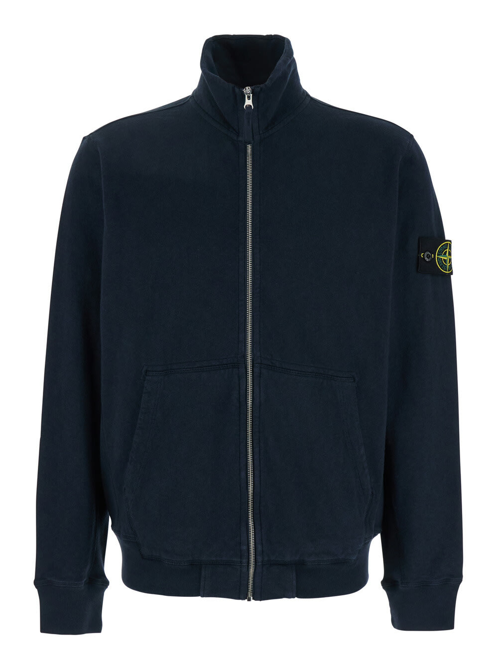 19ss】STONE ISLAND コットン ジップアップニット トップス