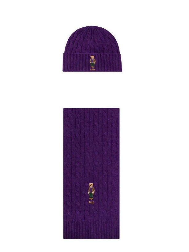 Photo: Polo Ralph Lauren   Hat And Scarf Purple   Mens