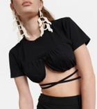 Jacquemus - Le T-shirt Baci cotton crop top