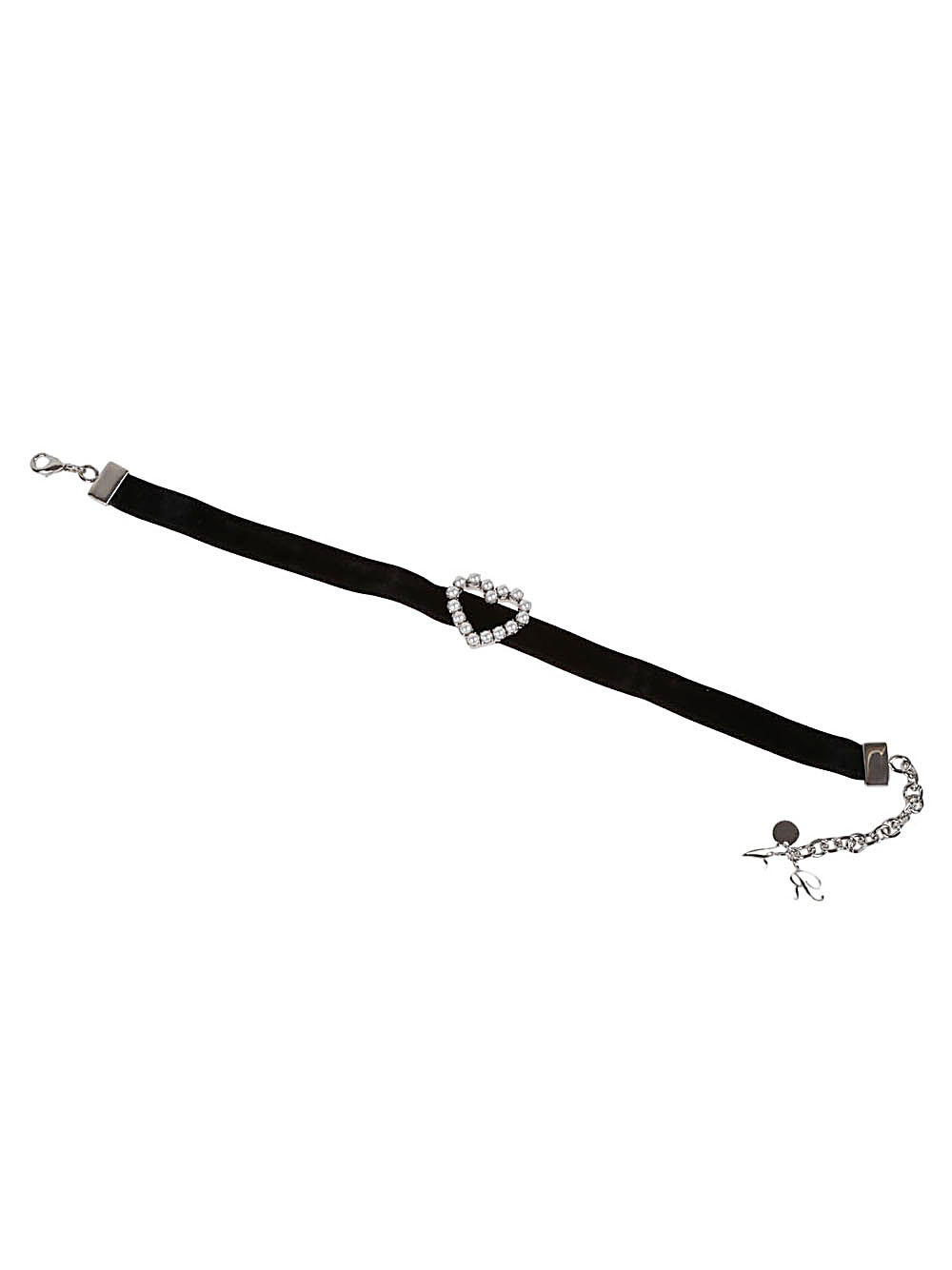 ROGER VIVIER - Rv Heart Pearl Velvet Choker Roger Vivier