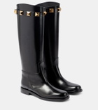 Valentino Garavani Roman Stud leather knee-high boots