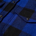 VETEMENTS Men's Flannel Shirt Jacket in Blue/Black