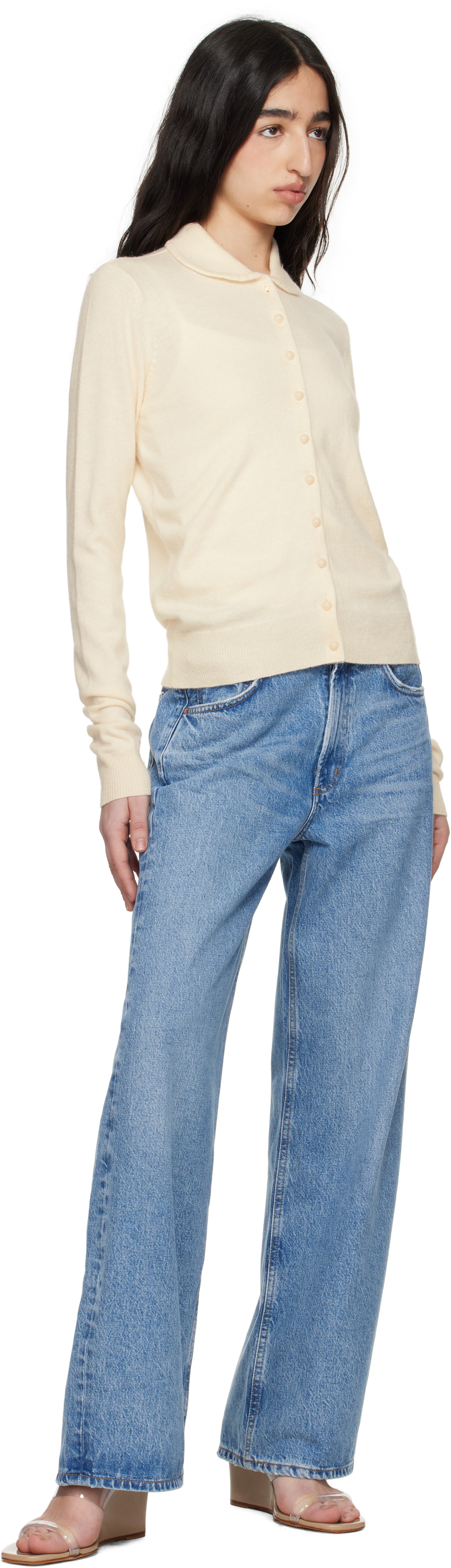 GUIZIO Off-White Delphine Cardigan
