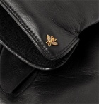 GUCCI - Logo-Embellished Leather Gloves - Black