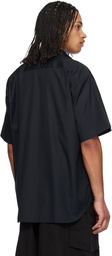 Comme des Garçons Homme Black Cotton Broad Short Sleeve Shirt
