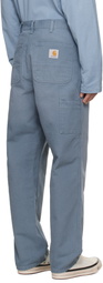 Carhartt Work In Progress Blue Single Knee Trousers
