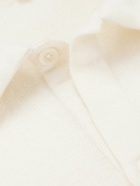 SMR Days - Benirras Logo-Embroidered Wool Polo Shirt - Neutrals