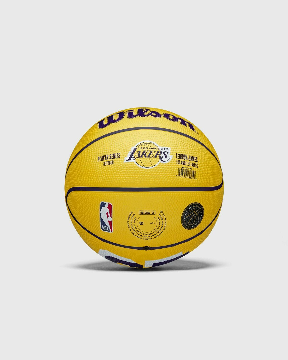 Wilson Nba Player Icon Mini Basketball Lebron New Size 3 Yellow Sports Equipment