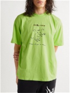 Stray Rats - Logo-Print Cotton-Jersey T-Shirt - Green