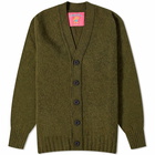 Howlin by Morrison Men's Howlin' Shaggy Bear Cardigan in Moss