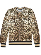 DOLCE & GABBANA - Logo-Appliquéd Leopard-Print Cotton-Jersey Sweatshirt - Brown