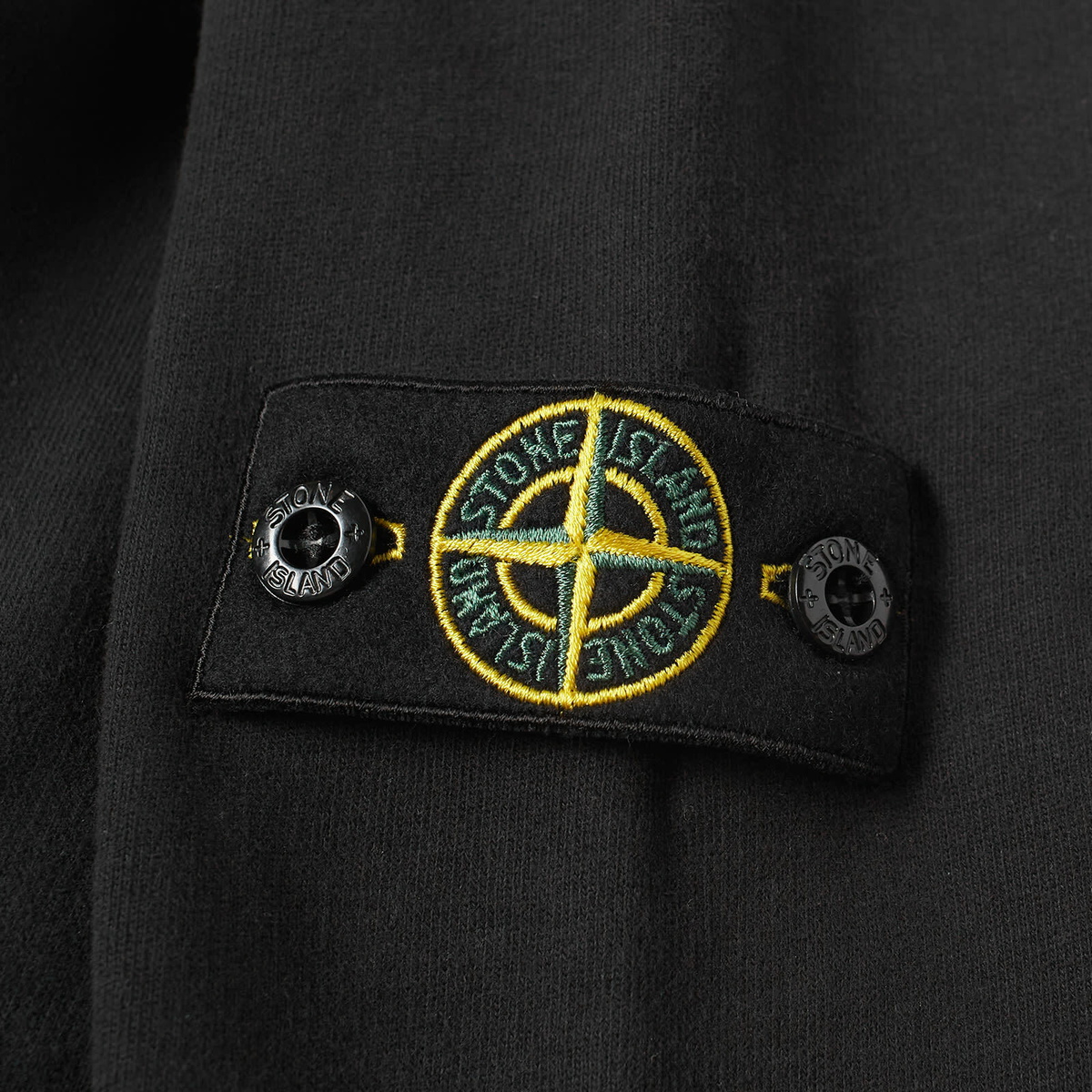 Stone Island Junior Men's Popover Hoodie in Black
