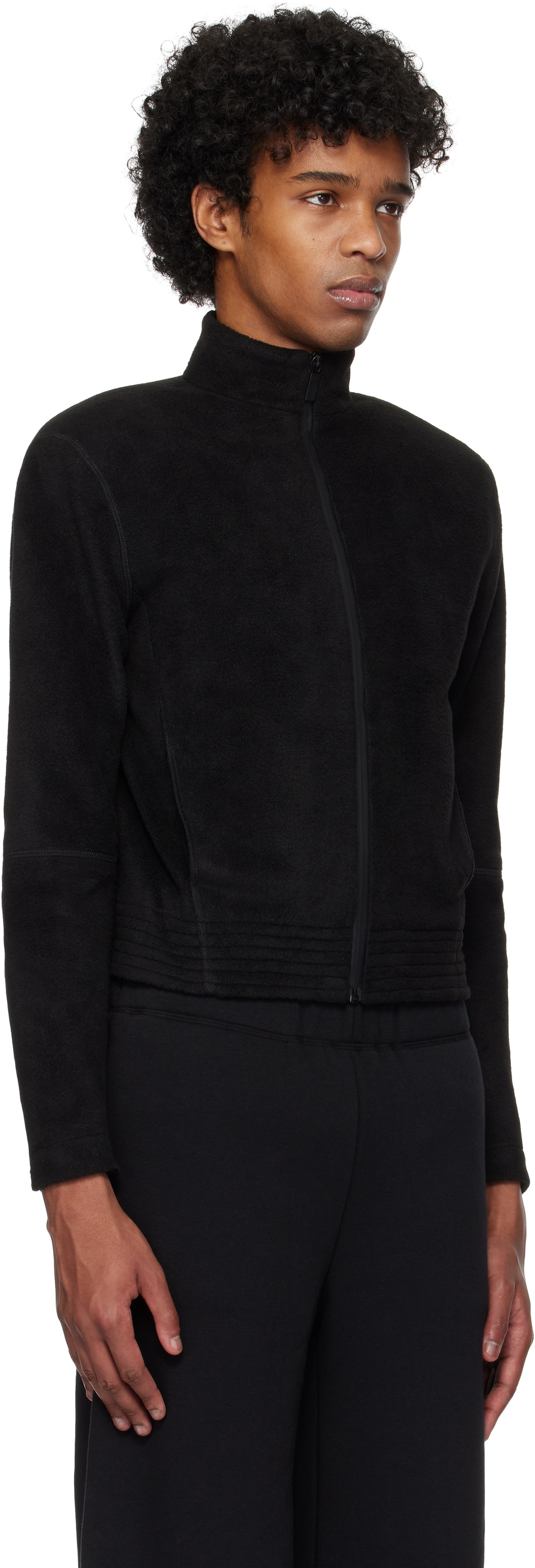 Fax Copy Express Black Fleece Zip-Up Jacket