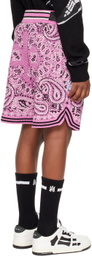AMIRI Kids Pink Bandana Shorts