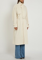 Frame The Field Belted Cotton Trench Coat Off White