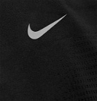 Nike Running - Logo-Print Perforated Stretch-Jersey Tights - Black