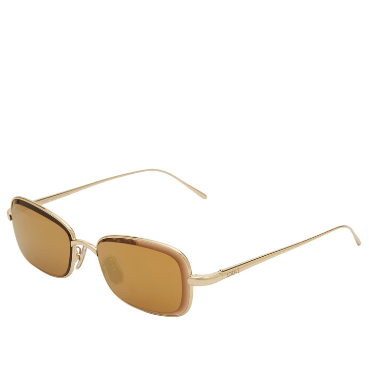 Photo: Loewe Eyewear Anagram Metal Sunglasses in Gold/Yellow 