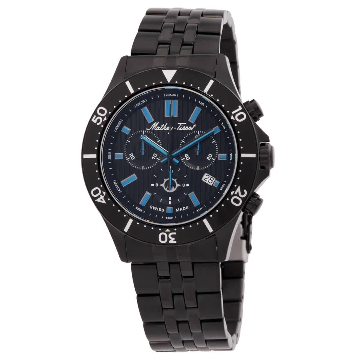 Mathey-Tissot Expedition Chronograph Quartz Black Dial Mens Watch MTWG8001103