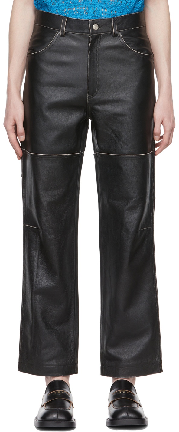 Photo: Andersson Bell SSENSE Exclusive Black Leather Pants