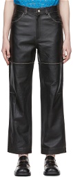Andersson Bell SSENSE Exclusive Black Leather Pants