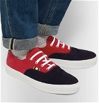 Aprix - Two-Tone Corduroy Sneakers - Men - Red