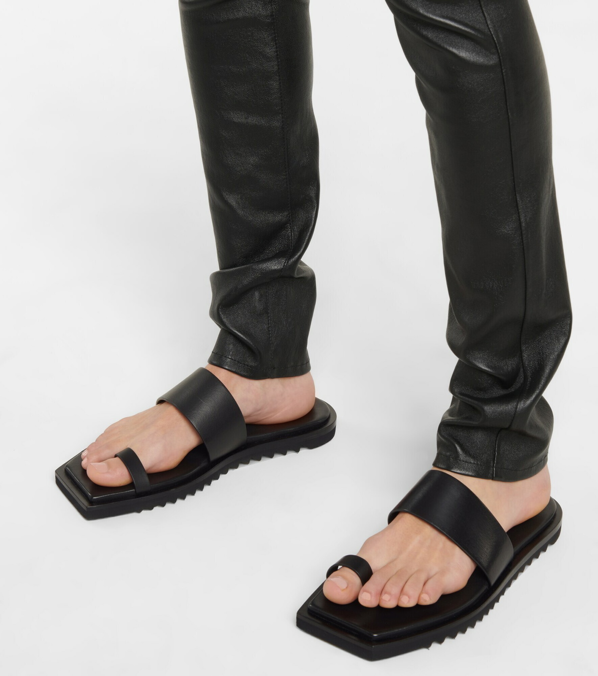 Rick Owens - Small Bevel leather sandals Rick Owens