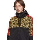 Marcelo Burlon County of Milan Black Leopard Windbreaker Jacket