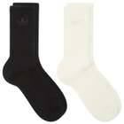 Adidas Women's Crochet Socks in Off White/Black