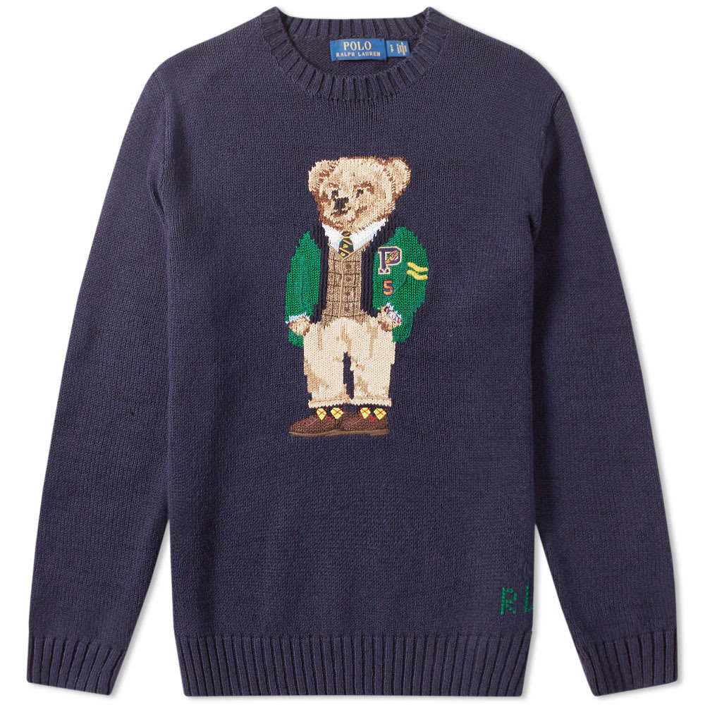 Polo Ralph Lauren Yale Bear Intarsia Knit Navy Yale Bear