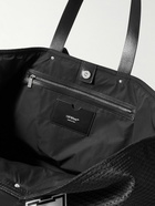 Off-White - Leather and Webbing-Trimmed Printed Mesh Tote