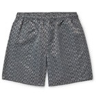 Stüssy - Logo-Jacquard Metallic Nylon Shorts - Gray