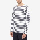 Armor-Lux Men's 02297 Long Sleeve Mariniere T-Shirt in White/Navy
