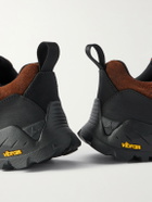 ROA - Katharina Rubber and Leather-Trimmed Brushed-Suede Hiking Sneakers - Brown