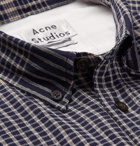 Acne Studios - Isherwood Slim-Fit Checked Stretch-Cotton Shirt - Men - Storm blue