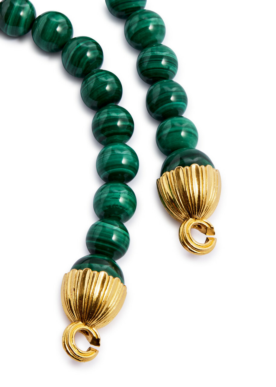 Timeless Pearly Malachite 24kt Gold-plated Necklace - Green - One Size