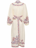 ZIMMERMANN - Devi Embroidered Linen Midi Dress