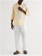Mr P. - Garment-Dyed Linen-Blend Shirt - Yellow