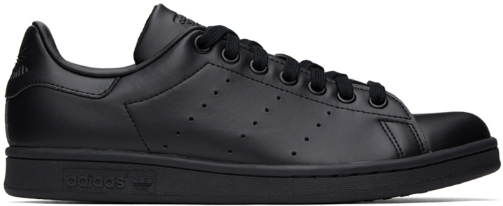 Photo: adidas Originals Black Stan Smith Sneakers