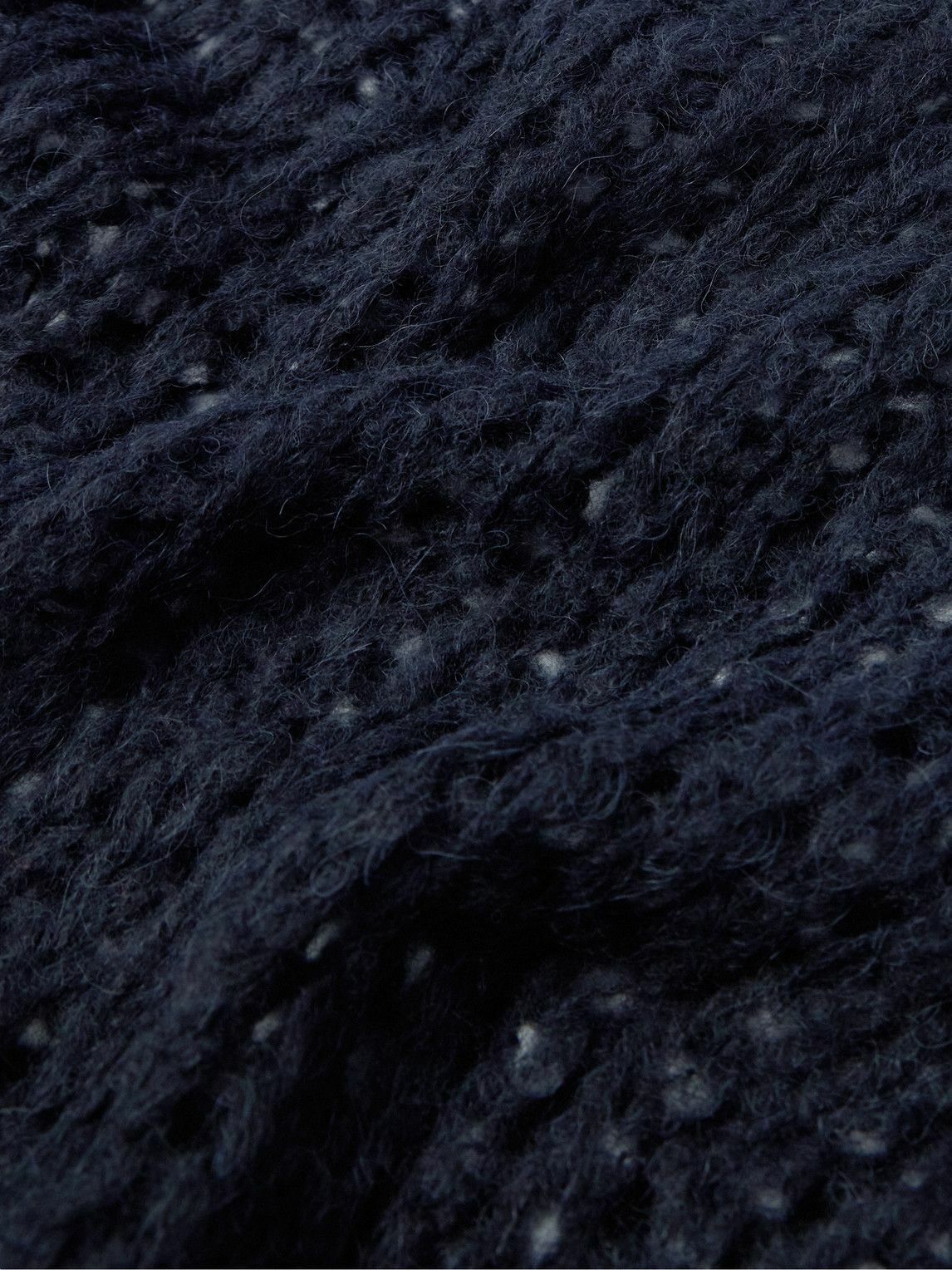 AIREI - Crocheted Alpaca-Blend Sweater - Blue