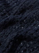 AIREI - Crocheted Alpaca-Blend Sweater - Blue