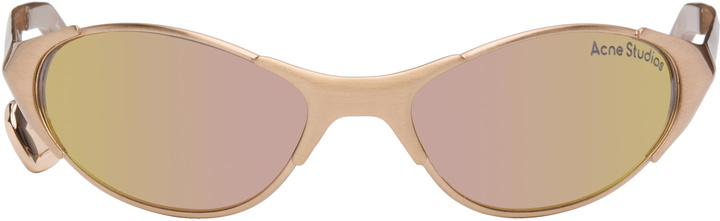 Photo: Acne Studios Rose Gold Metal Frame Charm Sunglasses