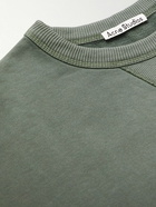 Acne Studios - Logo-Print Cotton-Jersey Sweatshirt - Green