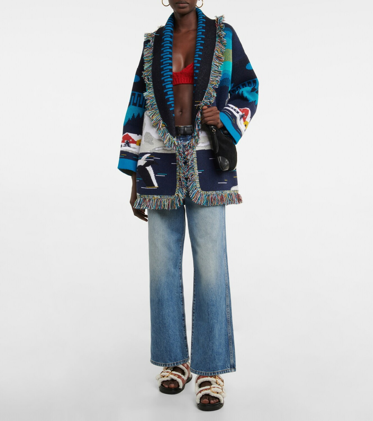 Alanui Arctic Icon jacquard cashmere cardigan