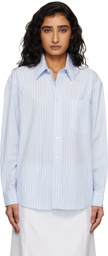 Dunst Blue Oversized Striped Shirt