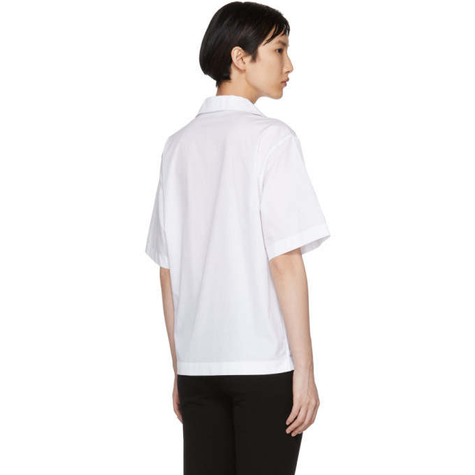 Prada White Poplin Logo Shirt Prada